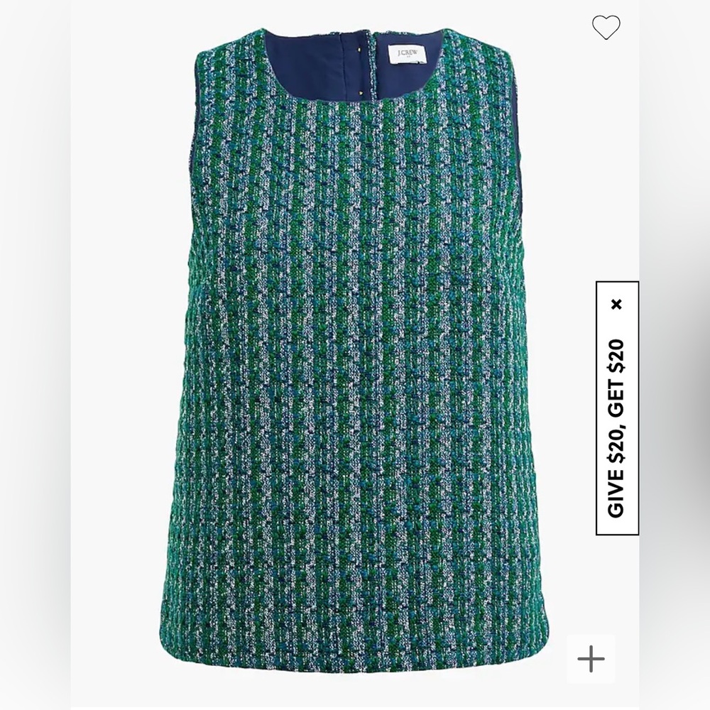 Nwt J. Crew Factory Tweed Button-Back Shell - image 4